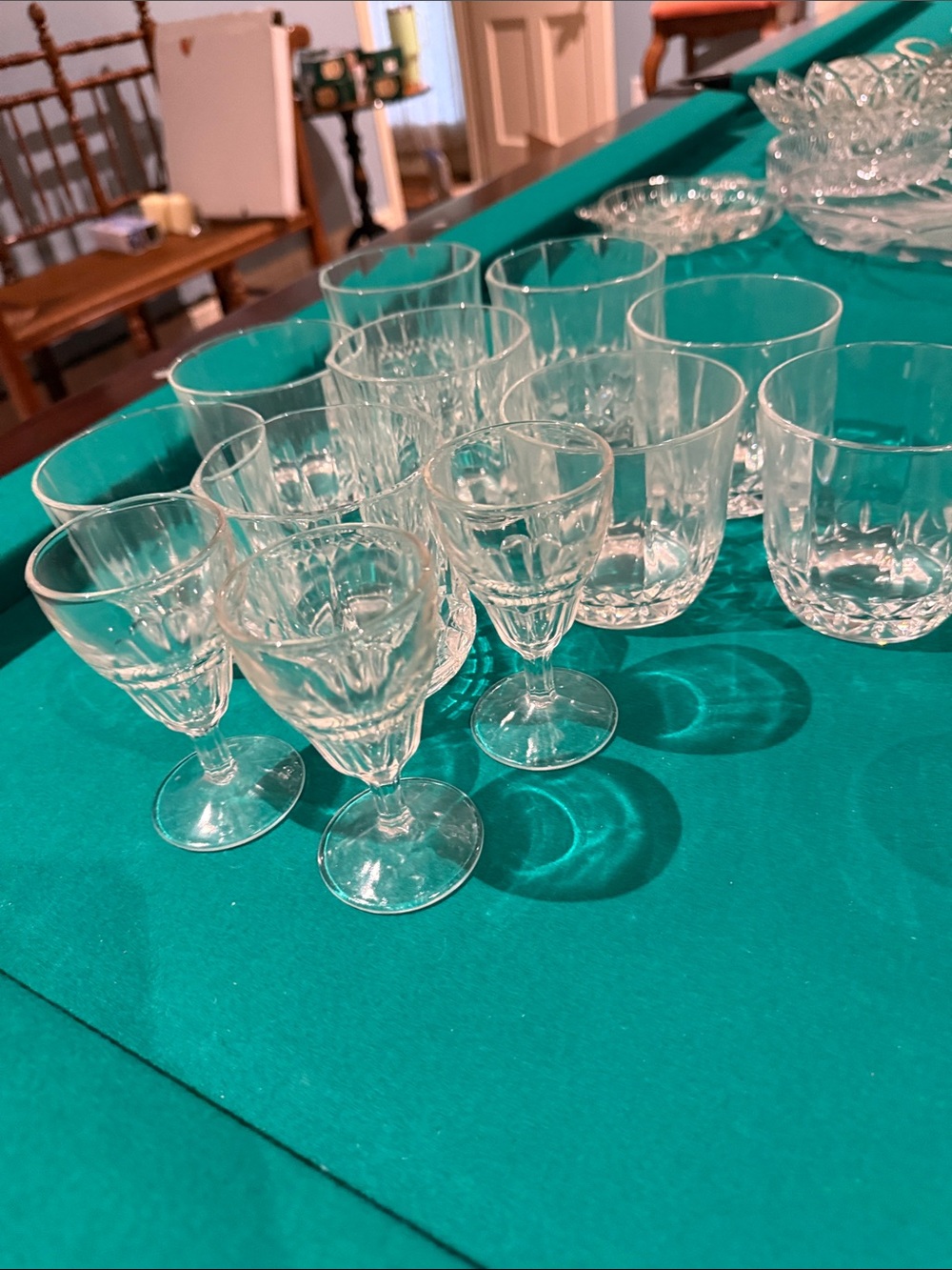Crystal Glassware Misc. styles. 12 pieces. EUC . 4 are heavy crystal .